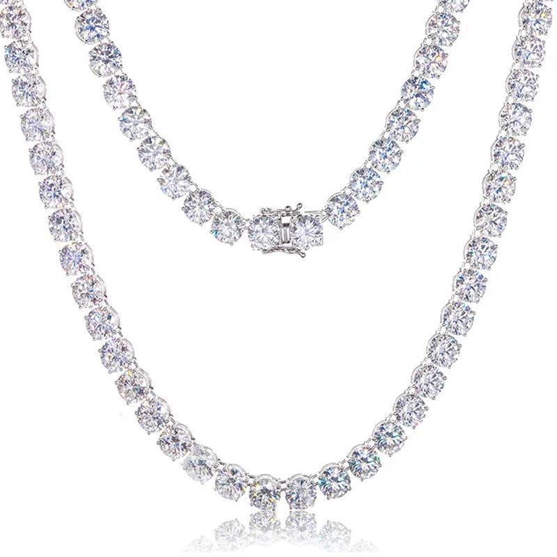 UltraLux™ Moissanite - 10mm Tennis Necklace - Ice Dazzle