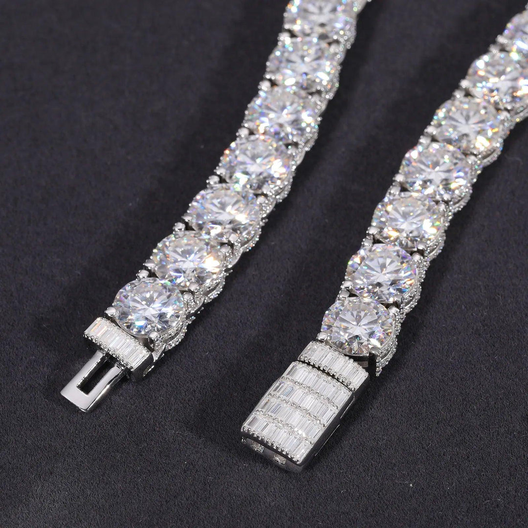 UltraLux™ Moissanite - 10mm Tennis Necklace - Ice Dazzle