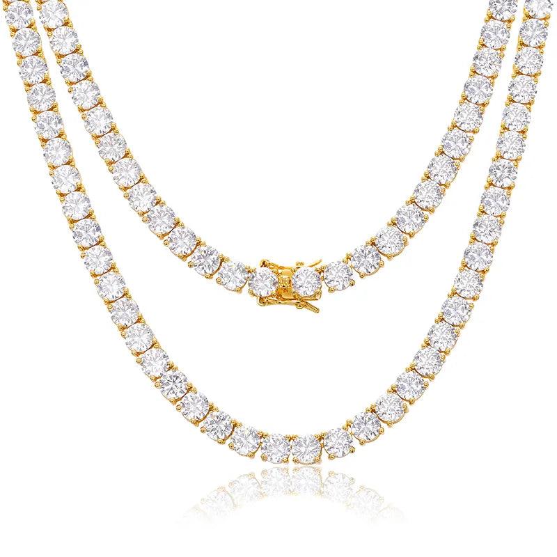 UltraLux™ Moissanite - 4 Prong Tennis Necklace - Ice Dazzle