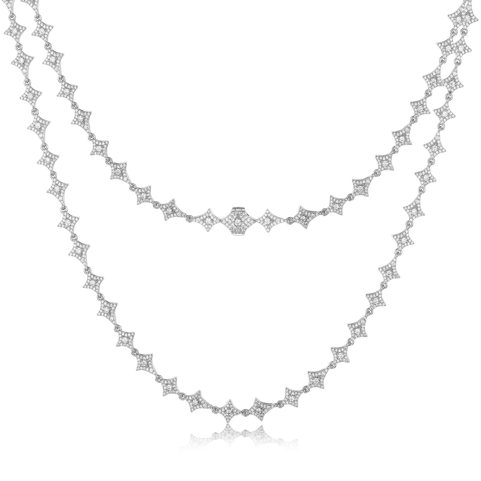 UltraLux™ Moissanite - Thistles & Thorns Necklace - Ice Dazzle
