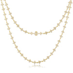 UltraLux™ Moissanite - Thistles & Thorns Necklace - Yellow Gold - Ice Dazzle