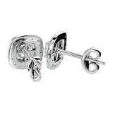 Ursa Cushion Stud Earrings - White Gold - Ice Dazzle - VVX™ Diamond - Solitaire Earrings