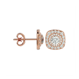 Ursa Round Stud Earrings - Rose Gold - Ice Dazzle - VVX™ Diamond - Solitaire Earrings