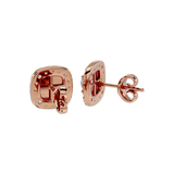 Ursa Round Stud Earrings - Rose Gold - Ice Dazzle - VVX™ Diamond - Solitaire Earrings