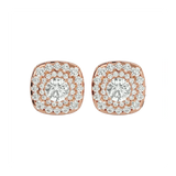 Ursa Round Stud Earrings - Rose Gold - Ice Dazzle - VVX™ Diamond - Solitaire Earrings