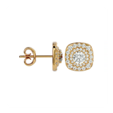 Ursa Round Stud Earrings - Yellow Gold - Ice Dazzle - VVX™ Diamond - Solitaire Earrings