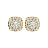 Ursa Round Stud Earrings - Yellow Gold - Ice Dazzle - VVX™ Diamond - Solitaire Earrings