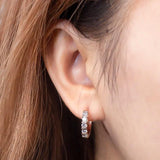 VVX™ Diamond - Eternity Hoop Earrings - 14K Rose Gold - Ice Dazzle