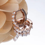 VVX™ Diamond - Eternity Hoop Earrings - 14K Rose Gold - Ice Dazzle