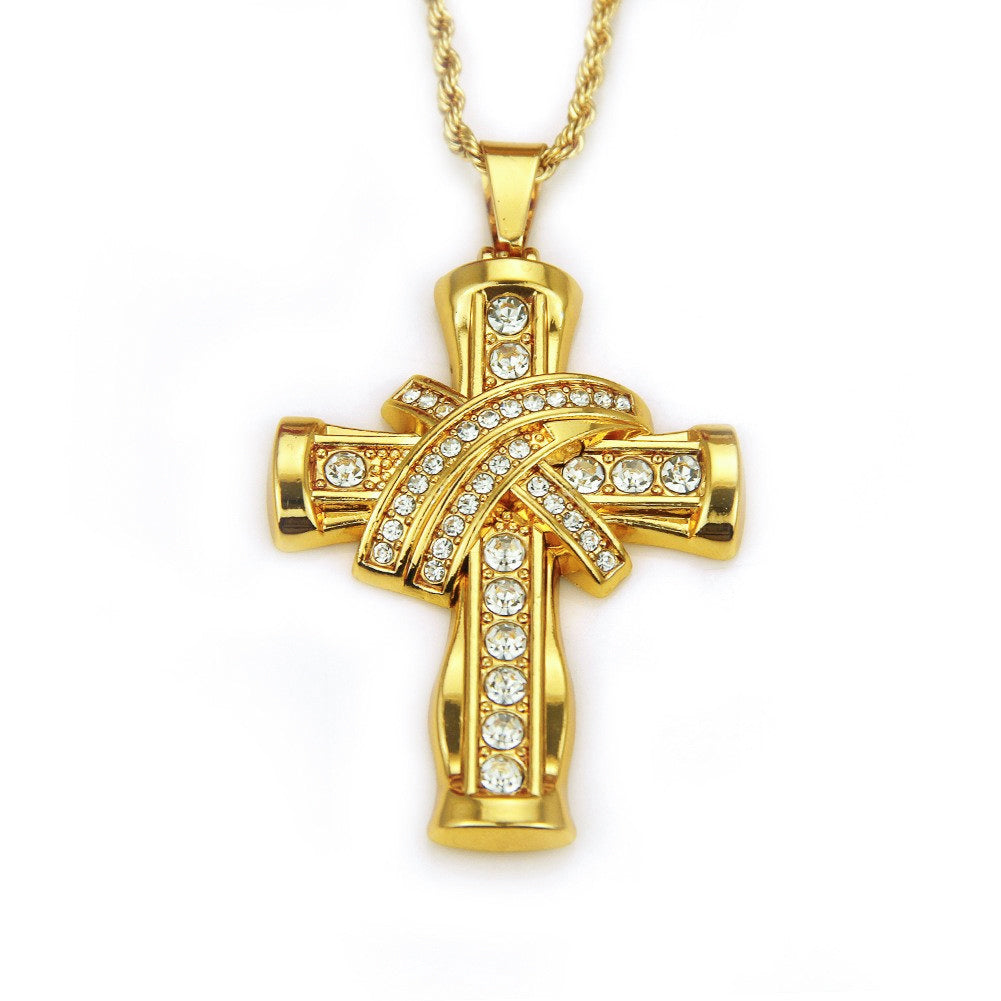 Beautifully crafted Divine Brilliance Crucifix necklace in sterling silver