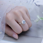 3 7/8 ctw Round Lab Diamond Engagement Ring in 18K Rose Gold - Ice Dazzle - VVX™ Lab Diamond - Engagement Rings
