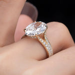 5.5 ctw Oval Lab Grown Diamond Engagement Ring - Ice Dazzle - VVX™ Lab Diamond - Engagement Rings