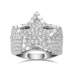 Arctic Star Iced Lab Diamond Fashion Ring in 18K White Gold - Ice Dazzle - VVX™ Lab Diamond - Fashion Ring