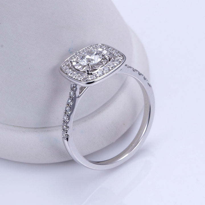 Halo Ring with 1.5ct Round Lab Diamond - Ice Dazzle - VVX™ Lab Diamond - Engagement Rings