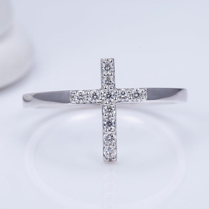 Lab Grown Diamond Cross Fashion Ring - Ice Dazzle - VVX™ Lab Diamond - Fashion Ring