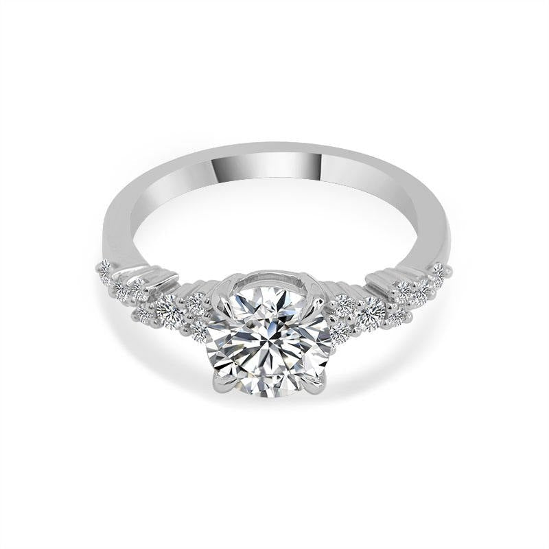 Lab Grown Diamond Engagement Ring in 14K White Gold (1.61 Ct. Tw.) - Ice Dazzle - VVX™ Lab Diamond - Engagement Rings