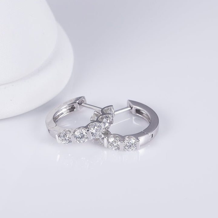 Lab-Grown Diamond Eternity Hoop Earrings (4/5 Ct. Tw.) - Ice Dazzle - VVX™ Lab Diamond - Earrings