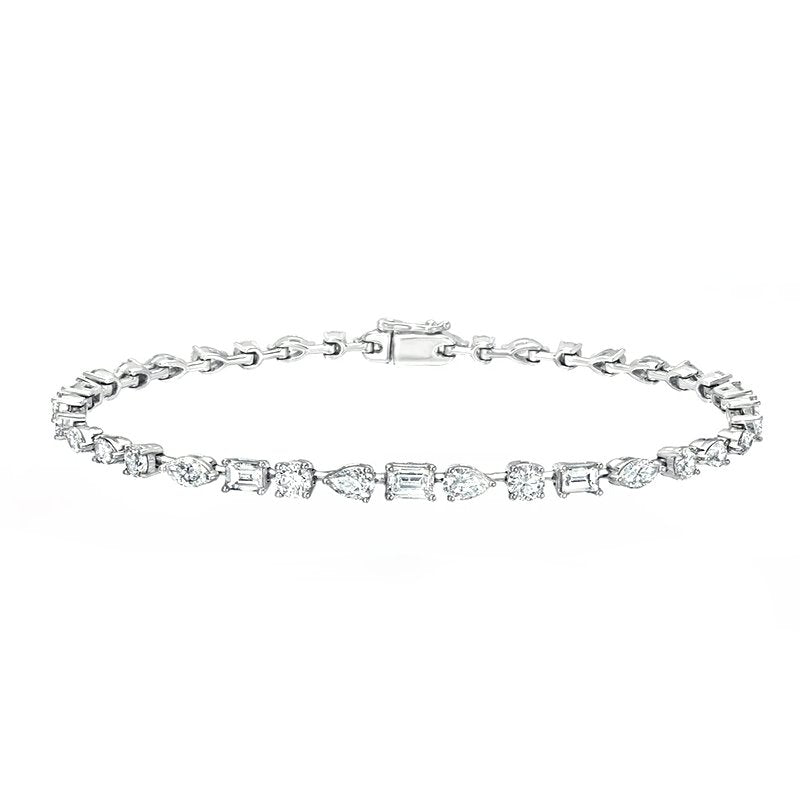 Lab Grown Diamond Fashion Bracelet in 18K White Gold - Ice Dazzle - VVX™ Lab Diamond - Fashion Bracelet