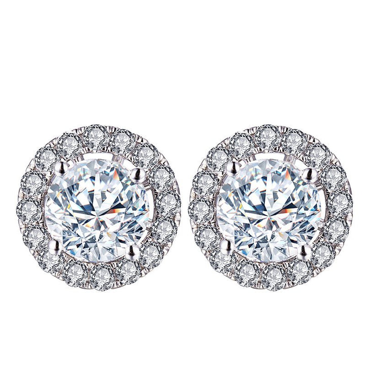 Lab Grown Diamond Halo Stud Earrings (2 1/5 Ct. Tw) - Ice Dazzle - VVX™ Lab Diamond - Stud Earrings