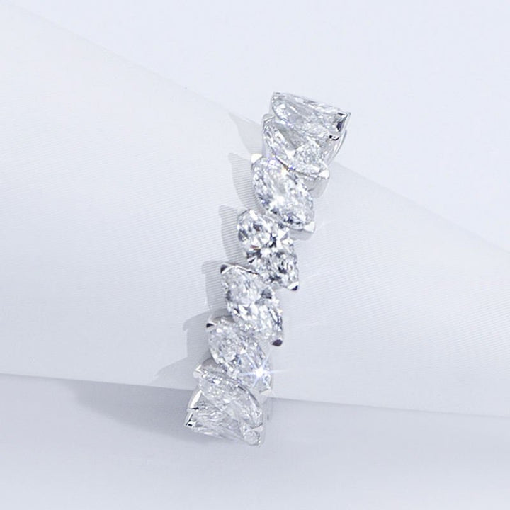 Marquise Lab Grown Diamond Eternity Band in 14K White Gold (3.65 Ct. Tw.) - Ice Dazzle - VVX™ Lab Diamond - Eternity Bands