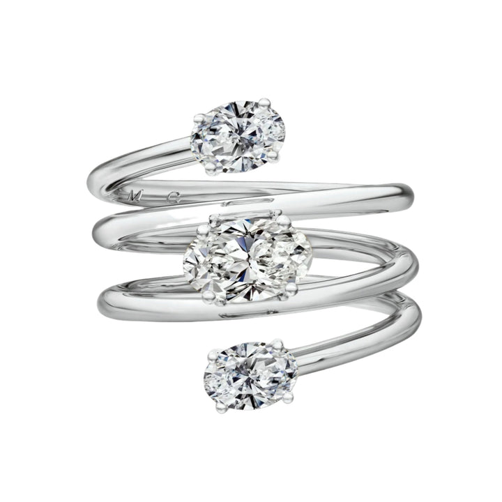 Oval Lab Diamond Coil Fashion Ring (2.6 ct. tw.) - Ice Dazzle - VVX™ Lab Diamond - Fashion Ring