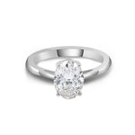 Oval Lab Grown Diamond Engagement Ring in 14K White Gold (1 1/2 Ct. Tw.) - Ice Dazzle - VVX™ Lab Diamond - Engagement Rings