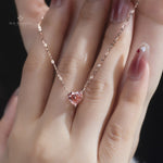 Pink Lab Grown Diamond Pendant in 18K Rose Gold - Ice Dazzle - VVX™ Lab Diamond - Fashion Pendant
