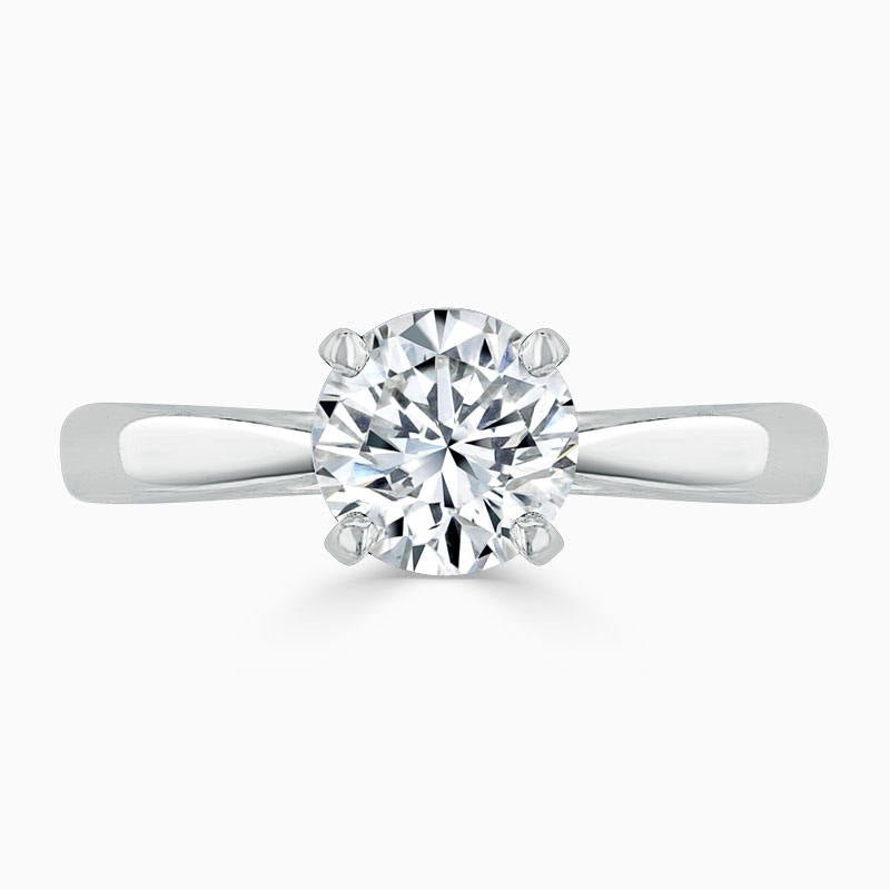 Round Moissanite Solitaire Engagement Ring in 14K White Gold (1.5 Ct. Tw.) - Ice Dazzle - SynthaLux™ Moissanite - Solitaire Engagement Rings