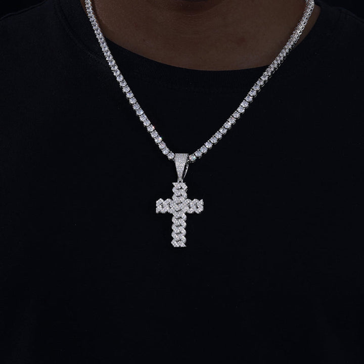 UltraLux™ Divine Brilliance - Cuban Cross Pendant - 14K Gold Vermeil