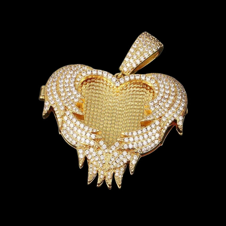 VVX™ Freeze Frame - Dazzle Heart Custom Pendant - 14K Gold Vermeil