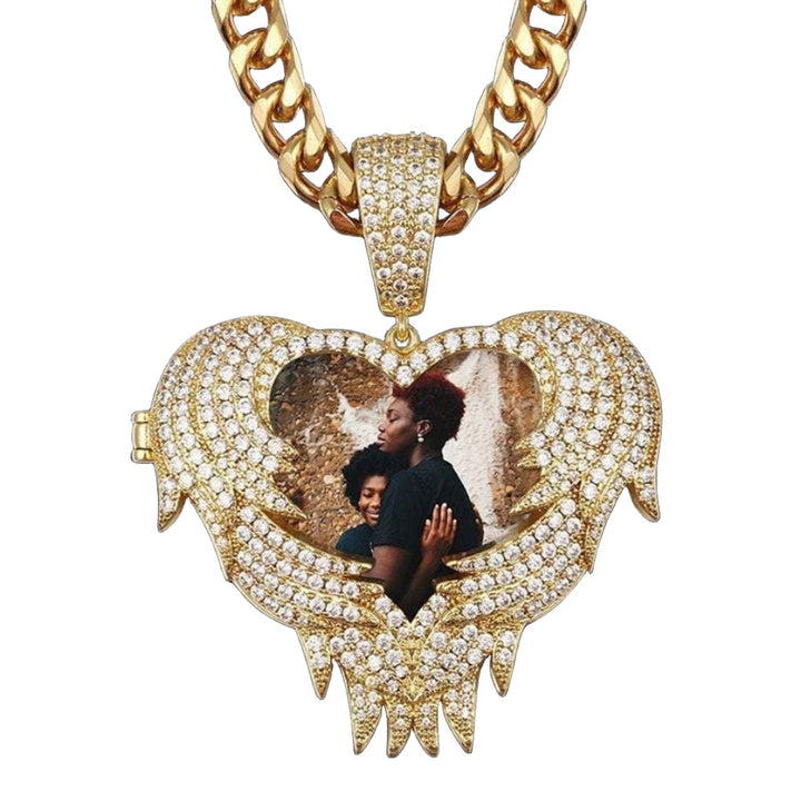 VVX™ Freeze Frame - Dazzle Heart Custom Pendant - 14K Gold Vermeil