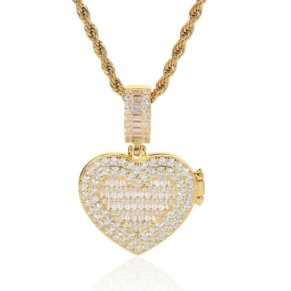 VVX™ Freeze Frame -  Frozen Heart Keepsake Pendant - 14K Gold Vermeil