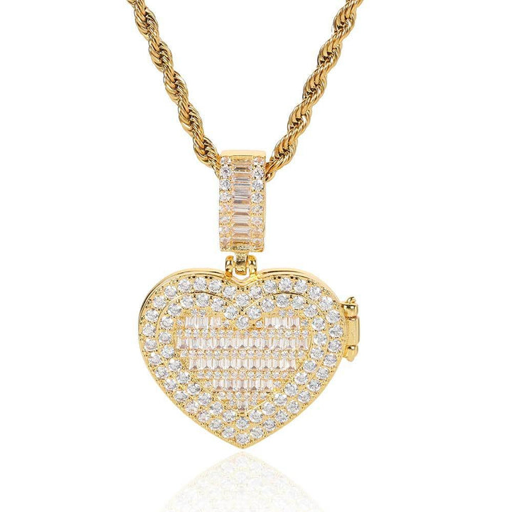 VVX™ Freeze Frame -  Frozen Heart Keepsake Pendant - 14K Gold Vermeil