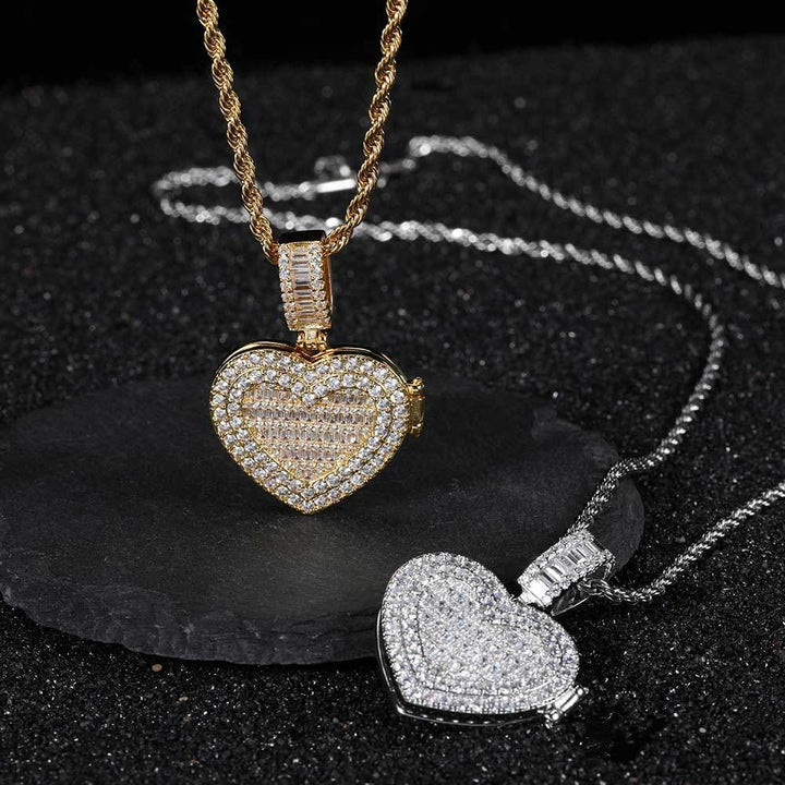 VVX™ Freeze Frame -  Frozen Heart Keepsake Pendant - 14K Gold Vermeil