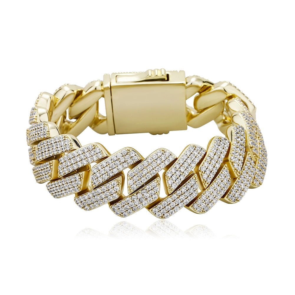 VVX™ Miami Brilliance - 12mm Iced Cuban Link Bracelet - Ice Dazzle - VVX™ Lab Diamond - Cuban Bracelet