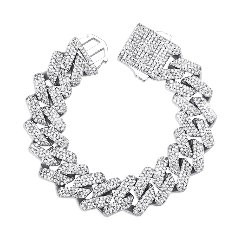 14mm Miami Cuban Bracelet Iced Out Gold Tone Or White Gold Micro Pave CZ |  AJWatches