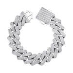 VVX™ Miami Brilliance - 12mm Iced Cuban Link Bracelet - Ice Dazzle - VVX™ Lab Diamond - Cuban Bracelet