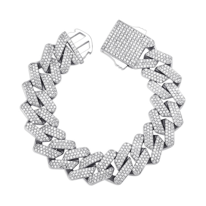 VVX™ Miami Brilliance - 12mm Iced Cuban Link Bracelet - Ice Dazzle - VVX™ Lab Diamond - Cuban Bracelet