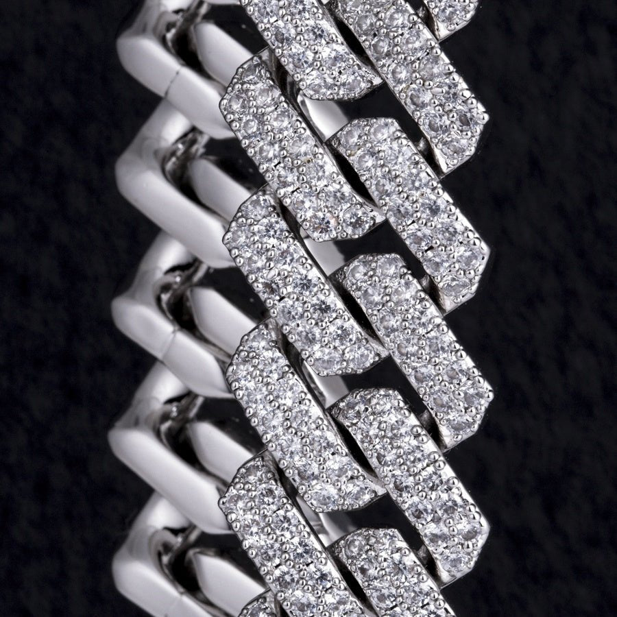 VVX™ Miami Brilliance - 12mm Iced Cuban Link Bracelet - Ice Dazzle - VVX™ Lab Diamond - Cuban Bracelet